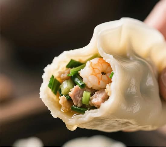 三鲜饺子（10pcs）/boiled shrimp leek pork dumplings